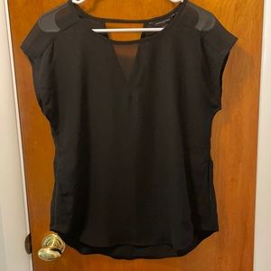 Banana Republic black short sleeve blouse